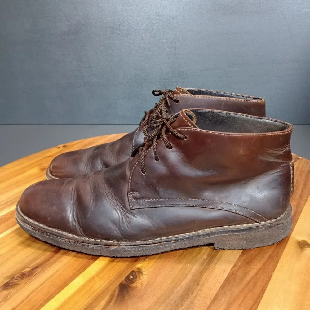 Johnston Murphy Copeland‎ Chukka Boots Mens Sz 9 M Brown Sheepskin Leather Gum